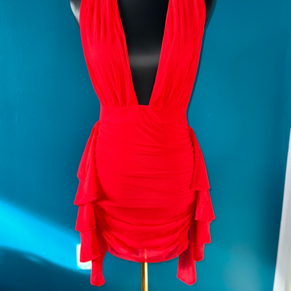 Fashion Nova Vibrant Red Mini Dress
